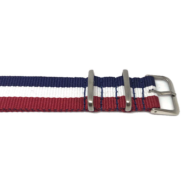 Classic Military Style Strap - Blue, White & Red